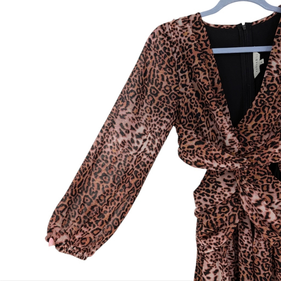 Anthropologie RANNA GILL Leopard Print Midi Dress Small - Picture 7 of 11